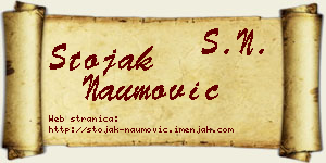 Stojak Naumović vizit kartica